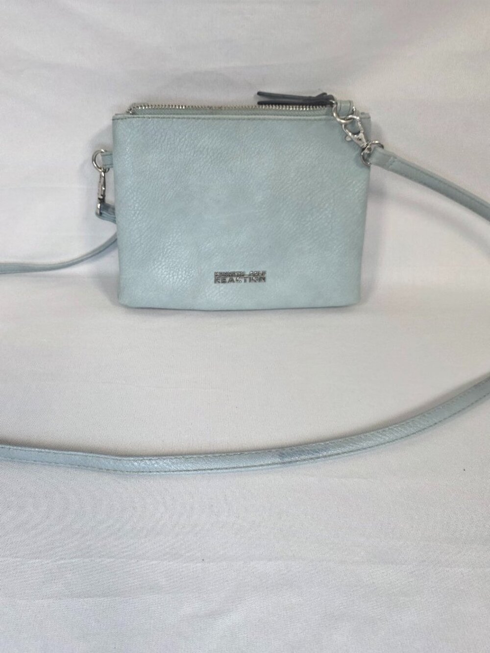 Kenneth Cole Reaction Crossbody Bag – Ice Blue / Light Gray